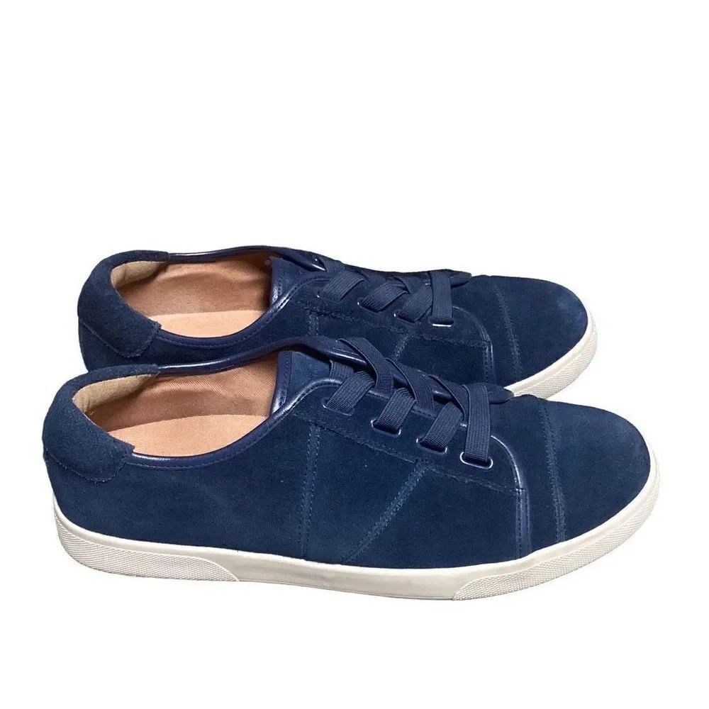 Vionic Blue Suede Slip On Sneaker Size 8